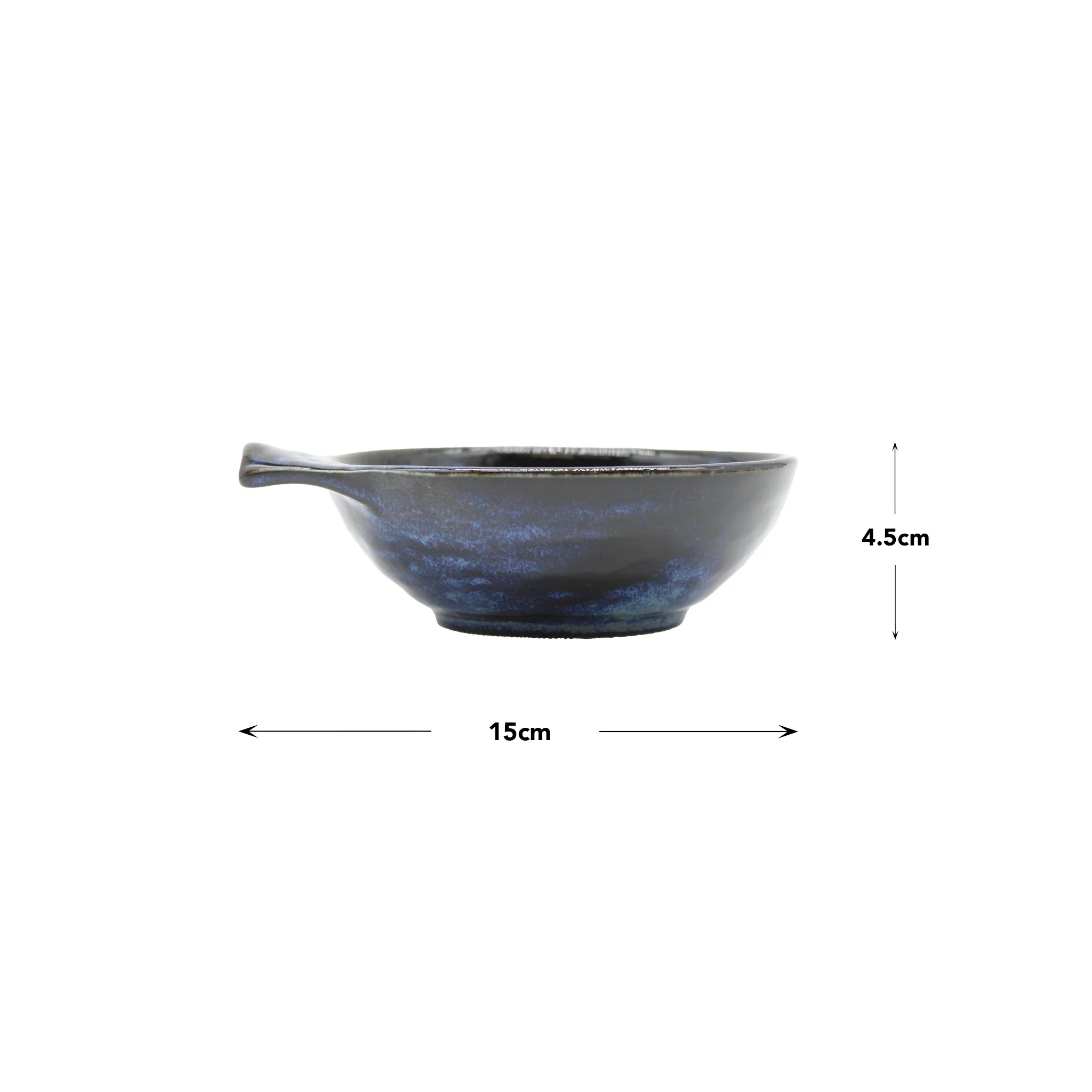 Indigo Blue Bowl With Handle - Image 2