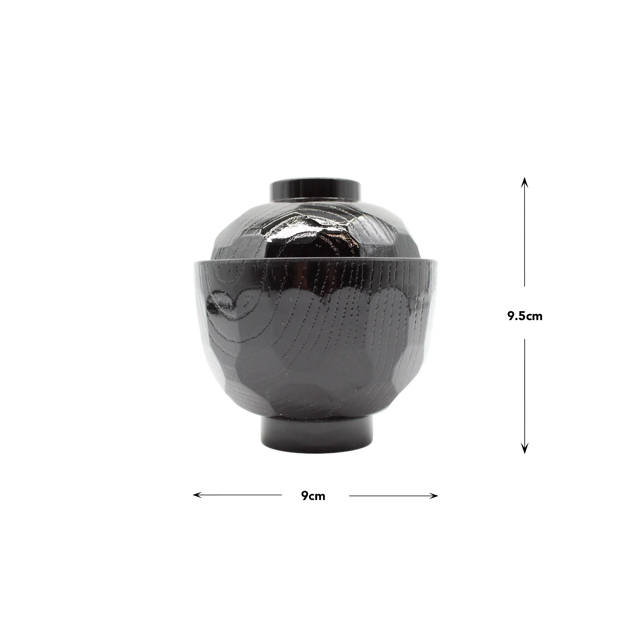 Miso Bowl With Lid - Black - Image 2