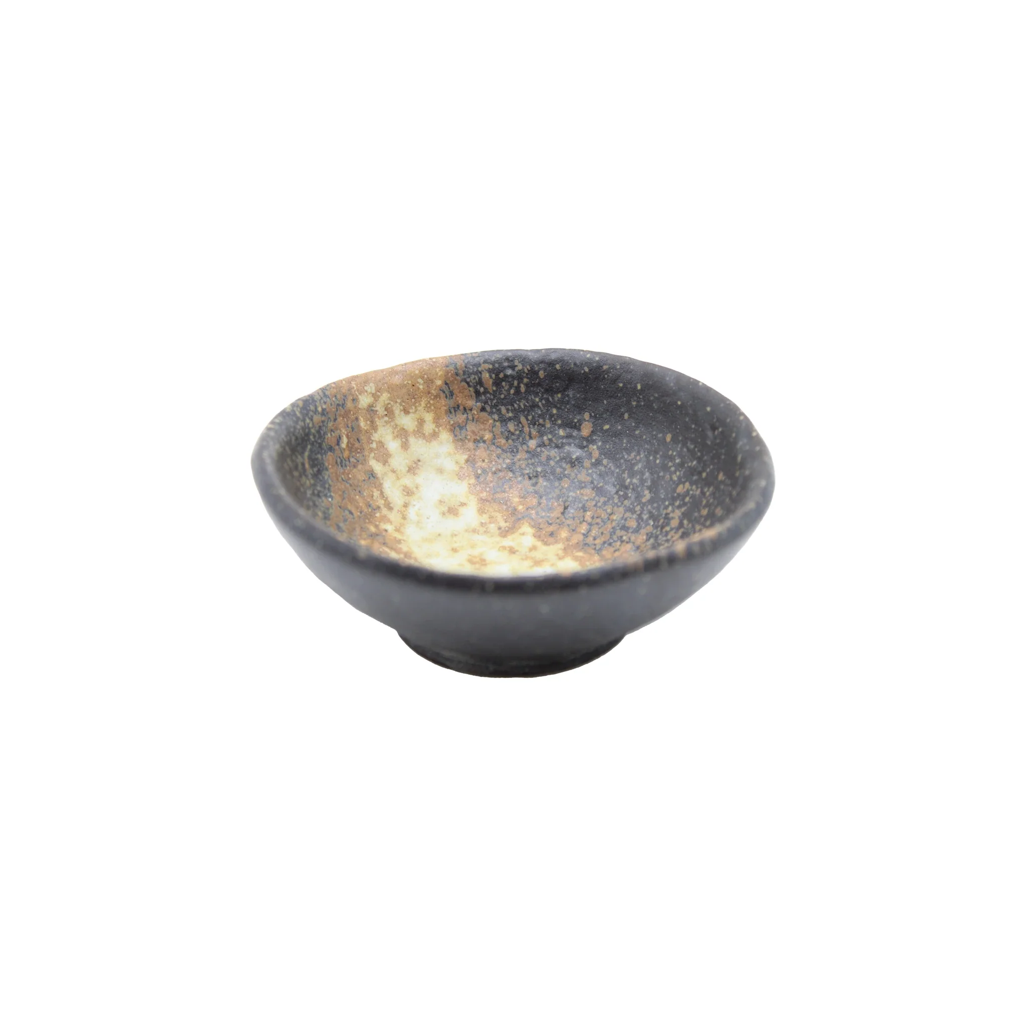 Soy Sauce Dish - Ochoko Black Bizen