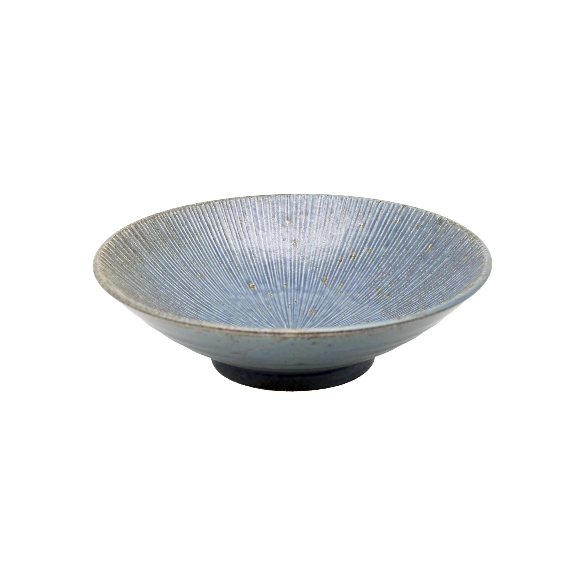 Ramen Bowl - Blue Etched Lines