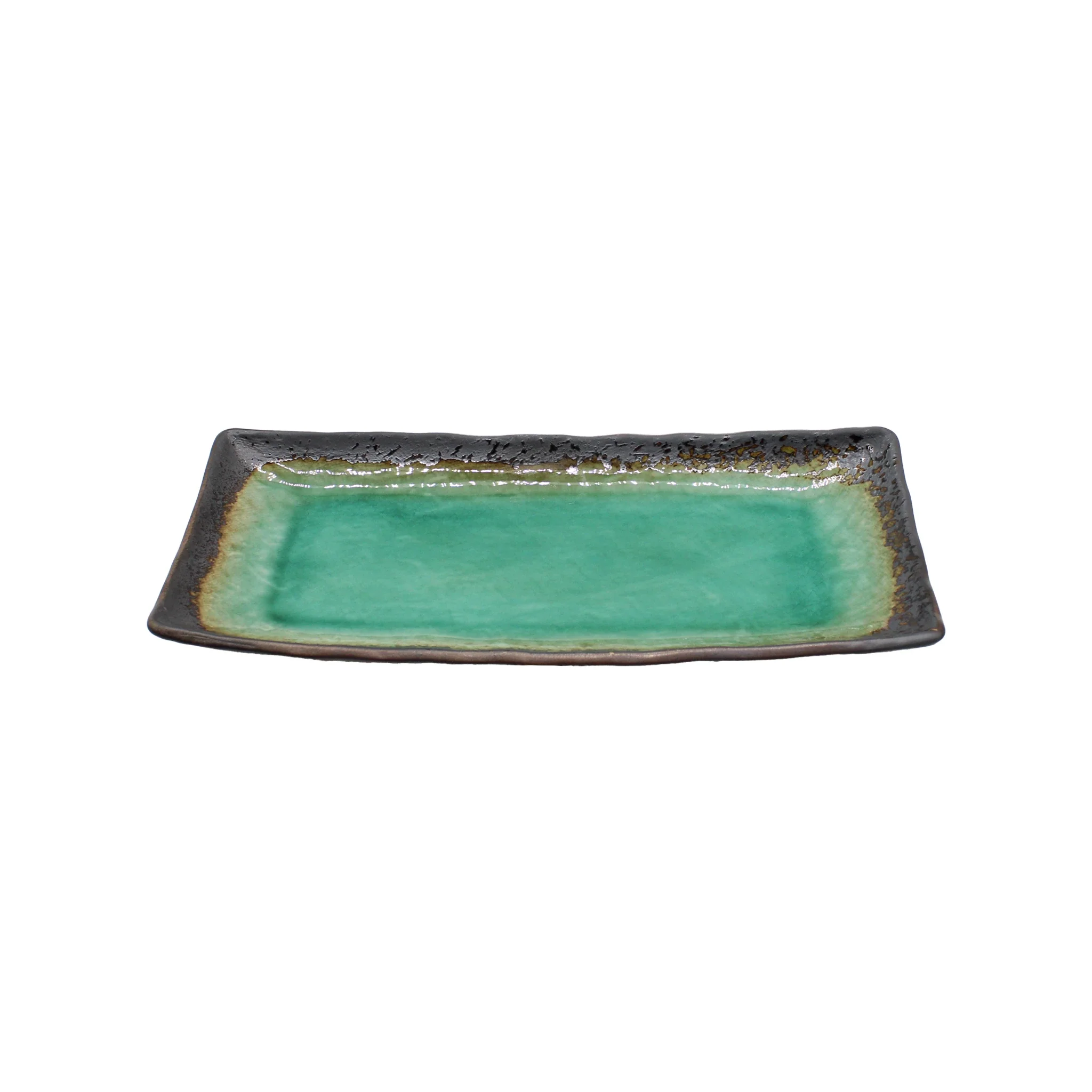 Sashimi Platter - Turquoise Crackle Glaze