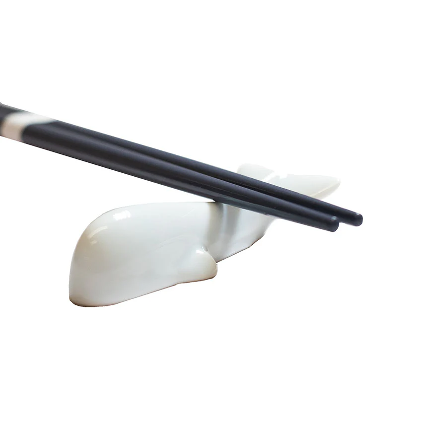 Whale Chopstick Rest - White